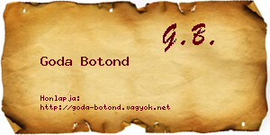 Goda Botond névjegykártya